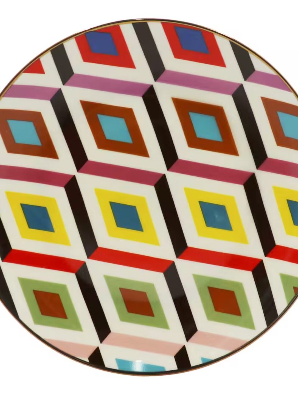 Jonathan Adler 6" Diamond Pattern Ceramic Plate NEW & Limited